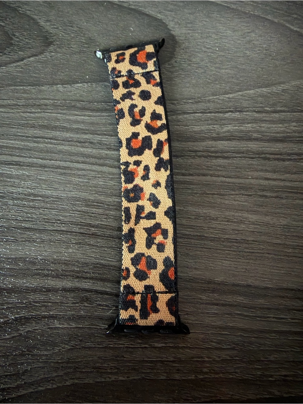 Leopard Print Kids Watch Band - Tan and Black